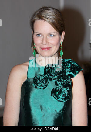 La Princesse Mathilde de Belgique assister au concert en l'honneur de la présidence européenne de la Hongrie, en présence du Président P. Schmitt de Hongrie à Bruxelles, le 25 janvier 2011. Photo : Patrick van Katwijk Banque D'Images