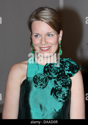 La Princesse Mathilde de Belgique assister au concert en l'honneur de la présidence européenne de la Hongrie, en présence du Président P. Schmitt de Hongrie à Bruxelles, le 25 janvier 2011. Photo : Patrick van Katwijk Banque D'Images