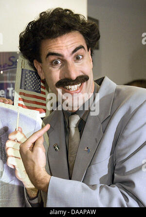 (Afp) un fichier photo datée du 11 octobre 2006 de l'humoriste britannique Sacha Baron Cohen Borat comme à Cologne, Allemagne. Cohen sera la vedette comme Saddam Hussein en et de co-écrire 'le dictateur', qui devrait être publié en mai 2012, Paramount Pictures a dit le 20 janvier 2011. 'Le Dictateur' est inspiré d'un livre, l'ancien leader irakien a écrit lui-même, intitulé "Zabibah et le roi." Photo : Banque D'Images