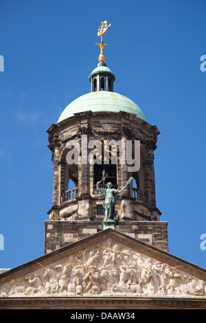 Koninklijk Paleis, barrage, Amsterdam, Hollande du Nord, Pays-Bas, Europe Banque D'Images