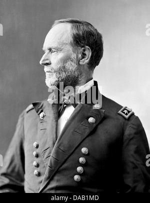 WILLIAM TECUMSEH SHERMAN (1820-1891), soldat américain qui a servi comme un général de l'Armée de l'Union dans la guerre civile. Banque D'Images