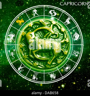 Signe astrologique du Capricorne Banque D'Images