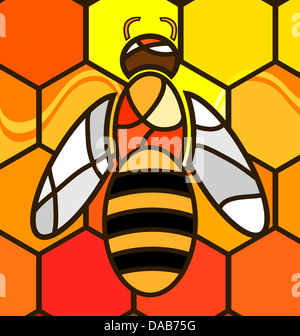 Multy-fond couleur variante : résumé image bee composé d'activité Banque D'Images