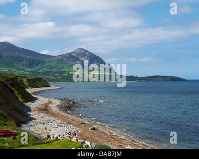 Aberafon site camp près de Caernarfon au bord de la mer, dans le Nord du Pays de Galles UK Banque D'Images