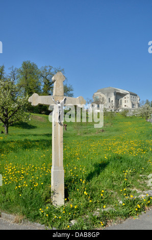 Croix de Pierre près du Goetheanum, Dornach, Soleure, Suisse Banque D'Images