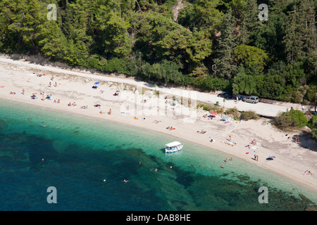La plage de valtos, Parga, l'Épire, Grèce, Europe Banque D'Images