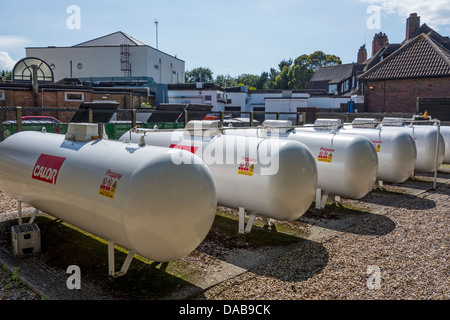 Calor Gas Tank Farm l'installation des réservoirs de propane Banque D'Images