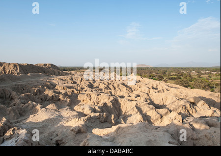 L'ancien complexe archéologique de Tucume et Royal Tombs Chiclayo près de Musée de site, le Pérou. Banque D'Images