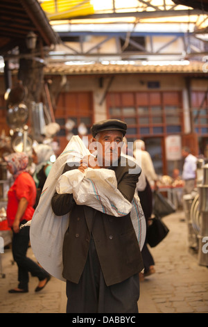 Bakircilar Carsisi, marché historique de la région de l'Anatolie du Sud-Est, Gaziantep, Turquie Banque D'Images