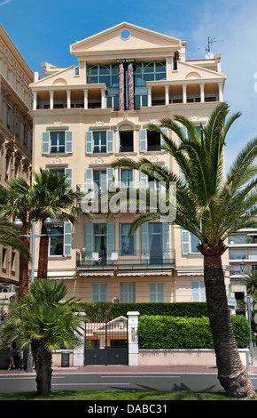 Hôtel particulier Maison Nice Promenade des Anglais d'Azur Cote d'Azur France Banque D'Images