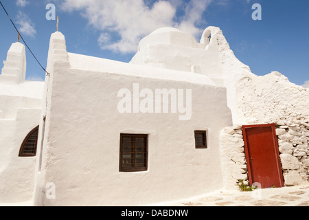 L'église de Panagia Paraportiani, Kastro, Chora, la ville de Mykonos, Mykonos, Grèce Banque D'Images