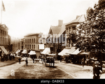 Walsall au début des années 1900, Rue Haute Banque D'Images