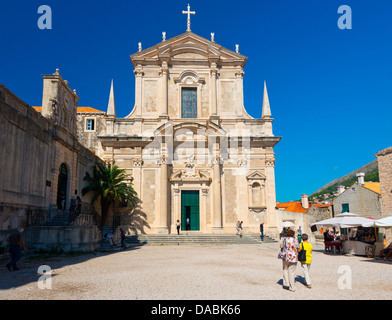 Église des Jésuites de saint Ignace de Loyola, vieille ville (Stari Grad), Dubrovnik, Dalmatie, Croatie, Europe Banque D'Images
