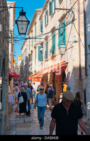 Vieille ville (Stari Grad), Dubrovnik, Dalmatie, Croatie, Europe Banque D'Images