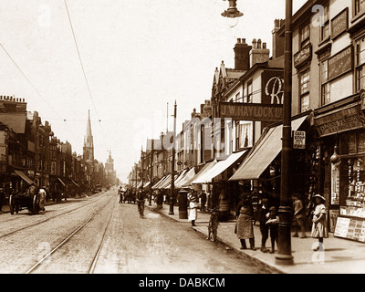 West Bromwich High Street au début des années 1900 Banque D'Images