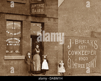 Produits laitiers Aintree Liverpool début des années 1900 Banque D'Images