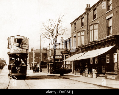 Terminus du tramway d'Aintree Liverpool début des années 1900 Banque D'Images