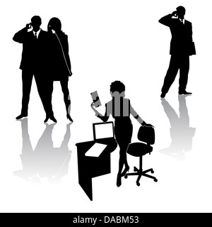 Un groupe de gens d'affaires en noir Banque D'Images
