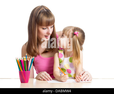 Mère et fille s'organisent Banque D'Images