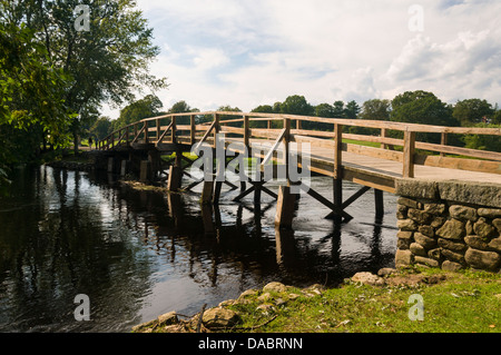 Old North Bridge, Minute Man National Historic Park, Concord, Massachusetts, États-Unis d'Amérique, Amérique du Nord Banque D'Images