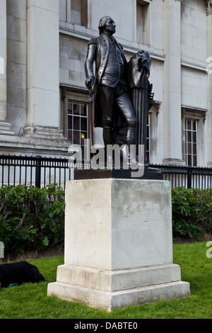 Statue de George Washington, Trafalgar Square, Londres, Angleterre Banque D'Images