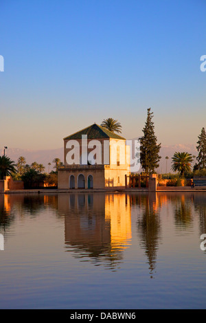 Jardins de la Menara, Marrakech, Maroc, Afrique du Nord, Afrique Banque D'Images