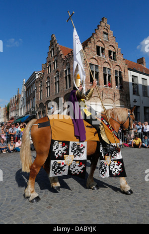 Le concours de l'arbre d'or, Bruges, Flandre occidentale, Belgique, Europe Banque D'Images