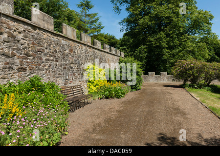 Jardin clos, Château de Bishop Auckland Auckland Banque D'Images