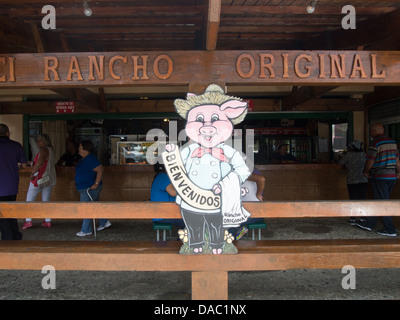 El Rancho El restaurant cochon rôti Original Banque D'Images