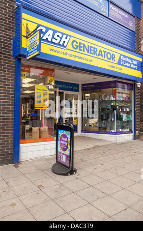 Générateur de trésorerie shop à Worksop, Nottinghamshire, Angleterre Banque D'Images