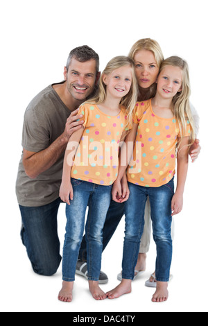 Happy Family posing for the camera Banque D'Images