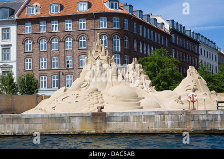 Danemark Copenhague International Festival de sculptures de sable de l'événement spectaculaire créé par le talent des artistes de sable. Banque D'Images