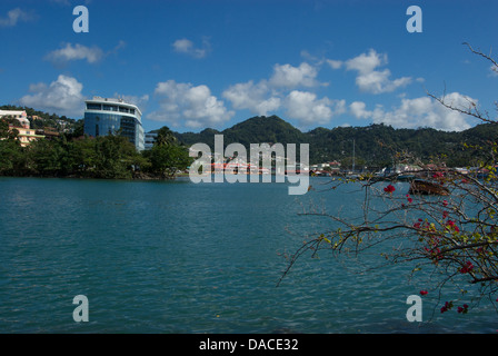 La ville de Castries, Sainte-Lucie, l'île des Caraïbes. Banque D'Images