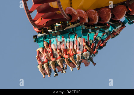 Silver Bullet roller coaster ride Knott's Berry Farm, Buena Park, Californie. Banque D'Images