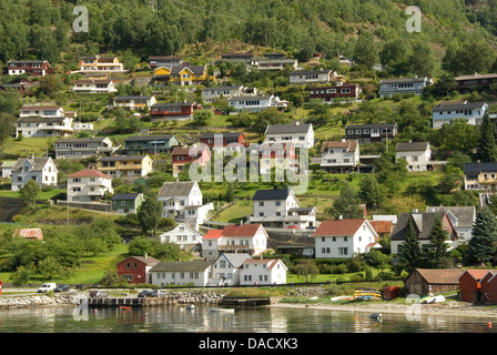 Aurlandsvangen, Aurlandsfjord, Sognefjord, Norway, Scandinavia, Europe Banque D'Images