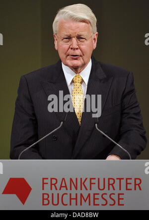 Der islaendische Staatspraesident Olafur Ragnar Grimsson haelt am Freitag (11.10.11), forment le Eroeffnungsfeier der 63. Dans Frankfurter Buchmesse Frankfurt am Main eine Rede. Diesjaehrigen Ehrengastland der Buchmesse Île ist. Die Messe endet am Sonntag (16.10.11). (Zu dapd-texte) Banque D'Images