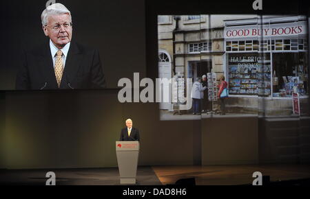 Der islaendische Staatspraesident Olafur Ragnar Grimsson haelt am Freitag (11.10.11), bei der Eroeffnungsfeier der 63. Dans Frankfurter Buchmesse Frankfurt am Main eine Rede. Diesjaehrigen Ehrengastland der Buchmesse Île ist. Die Buchmesse endet am Sonntag (16.10.11). (Zu dapd-texte) Banque D'Images