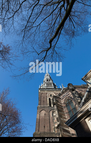 La Oude Kerk (la vieille église) à Amsterdam, Pays-Bas Banque D'Images