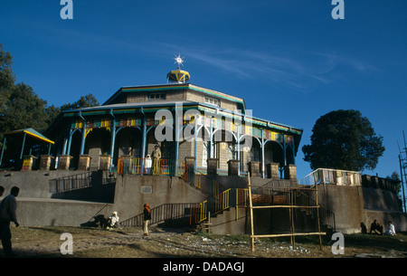 Addis Ababa Ethiopie Entoto Maryam église construite par l'Empereur Ménélik II en 1876 dans le Parc National de Entoto Banque D'Images