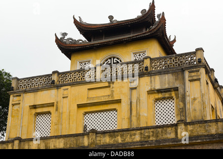 Vue partielle de la Citadelle Impériale Thang à Hanoi, Vietnam Banque D'Images