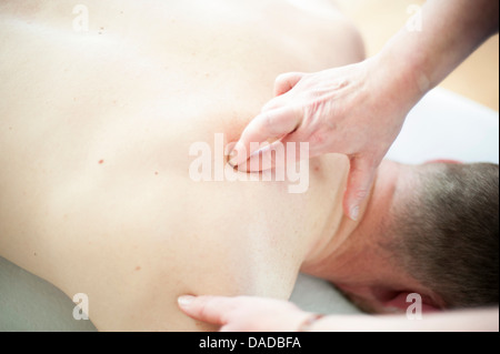 Close up of massage dos Banque D'Images