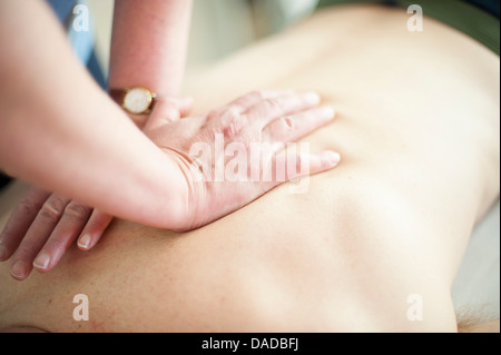 Close up of massage dos Banque D'Images