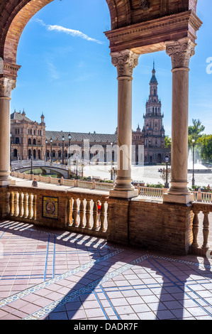 Plaza de España, Séville. Banque D'Images