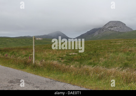 Marche d'Evan et signe de Paps Jura Ecosse Juillet 2013 Banque D'Images