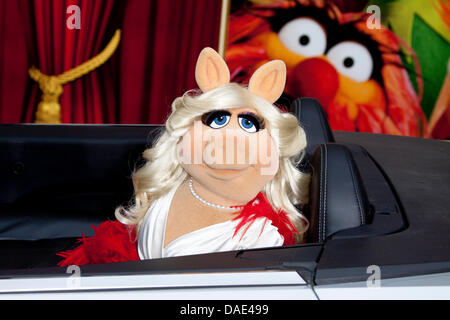 Muppet Miss Piggy arrive à la première mondiale de "Les Muppets" à El Capitan Theatre de Los Angeles, USA, le 12 novembre 2011. Photo : Hubert Boesl Banque D'Images