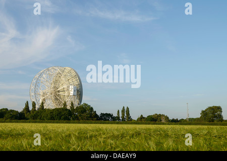 Le radiotélescope de Jodrell Bank dans Cheshire UK Banque D'Images