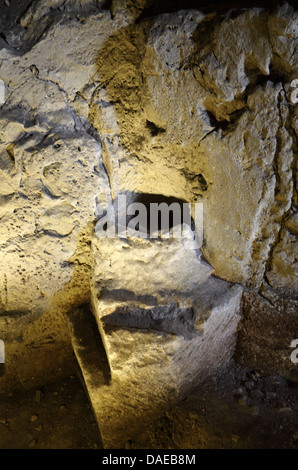 Ancien sanctuaire dans la grotte de Duluk ou Doliche, site du temple de Mithras, Gaziantep, Turquie du Sud-est Banque D'Images