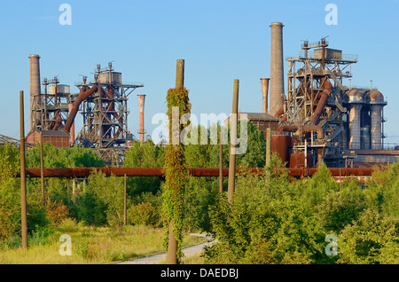 Abandonné iron and steel works Duisburg-Meiderich, Allemagne, Rhénanie du Nord-Westphalie, région de la Ruhr, Duisburg Banque D'Images
