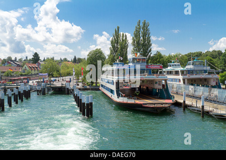 Constance car-ferry sur le lac de Constance, Bade-Wurtemberg, Allemagne, Europe, Banque D'Images