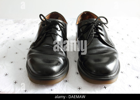 1461 Dr Martens chaussures, air wair, chaussures noires, Norfolk, Royaume-Uni Banque D'Images